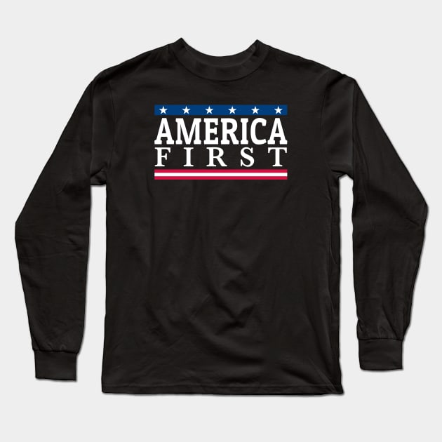 "America First" Pride Long Sleeve T-Shirt by Elvdant